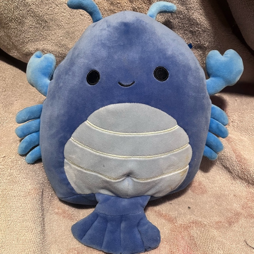 Squishmallows Blue and Light Gray Plush